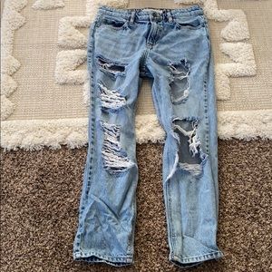 Hidden jeans boyfriend fit frayed ripped